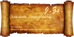 Jakubek Zseraldina névjegykártya